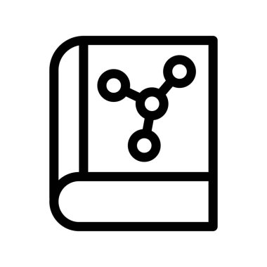 Bilim Kitabı Ana Hattı Vektör Simgesi Tasarımı