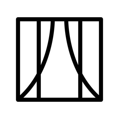 Pencere Çizgisi Vektör Simgesi Tasarımı