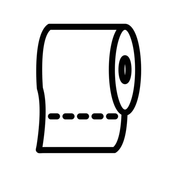 Toilet Paper Outline Vector Icon Desig — Stock Vector