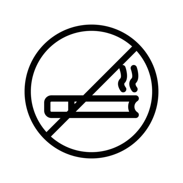 Geen Roken Outline Vector Icon Desig — Stockvector