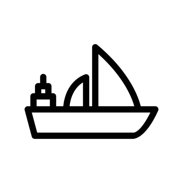 Векторная Икона Корабля Desig — стоковый вектор