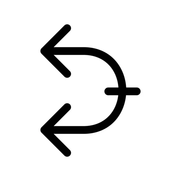 Turn Outline Vector Icon Desig — Stockový vektor