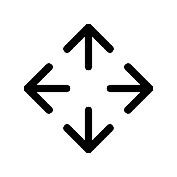 Vierweg Pijl Schets Vectoricoon Desig — Stockvector