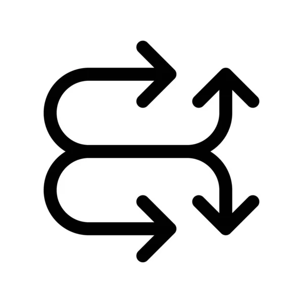 Bubbling Arrow Outline Vector Icon Desig — Stockvektor