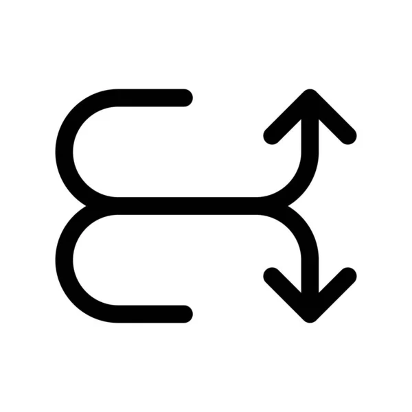 Turn Outline Vector Icon Desig — Stockový vektor