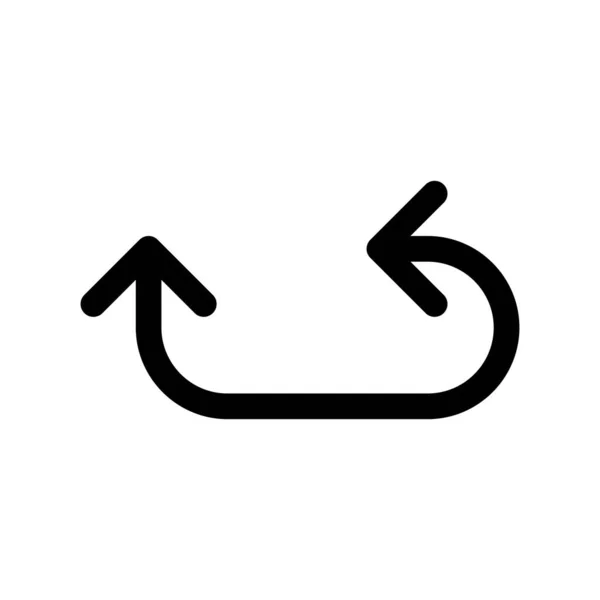 Two Way Arrow Outline Vector Icon Desig — Stock Vector