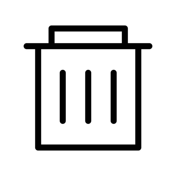 Trash Outline Vector Icon Desig — Stock Vector