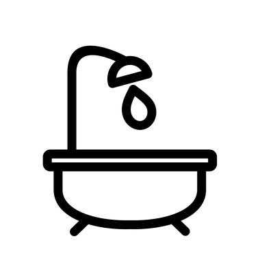 Küvet Özeti Vektör Simgesi Tasarımı