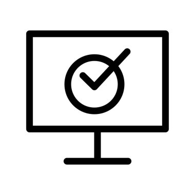 Elektronik Oylama Ana Hattı Vektör Simgesi Tasarımı