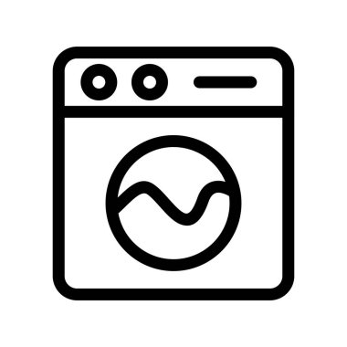 Çamaşır Makinesi Taslak Vektör Simgesi Tasarımı