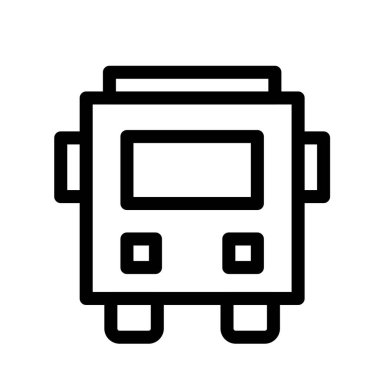  Okul Otobüsü Ana Hattı Vektör Simgesi Tasarımı