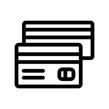 Kredi Kartı Ana Hattı Vektör Simgesi Tasarımı