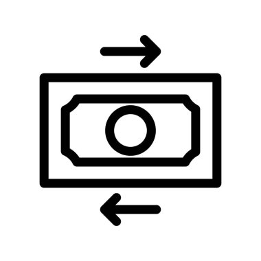 Para Takası Ana Hattı Vektör Simgesi Tasarımı