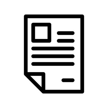 Beyaz Kağıt Taslak Vektör Simgesi Tasarımı