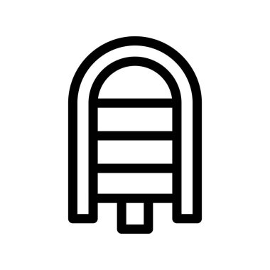 Kurtarma Teknesi Taslak Vektör Simgesi Tasarımı