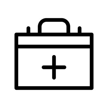 İlk Yardım Kit Ana Hattı Vektör Simgesi Tasarımı