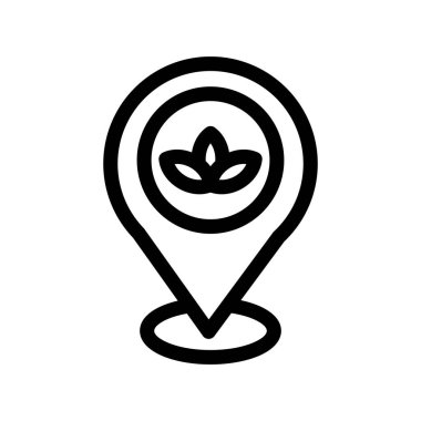 Konum Ana Hattı Vektör Simgesi Tasarımı