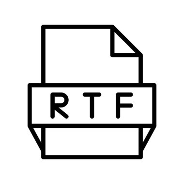 Rtf Taslak Vektör Simgesi Tasarımı