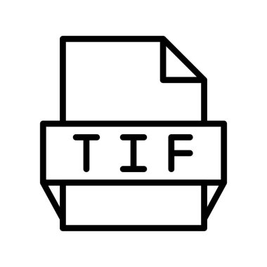 Tif Taslak Vektör Simgesi Tasarımı