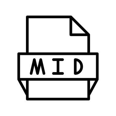 Orta Taslak Vektör Simgesi Tasarımı