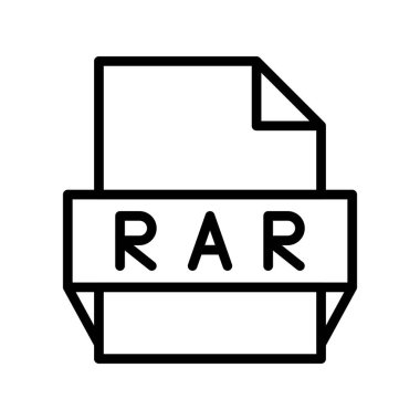 Rar Taslak Vektör Simgesi Tasarımı