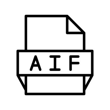 Aif Taslak Vektör Simgesi Tasarımı