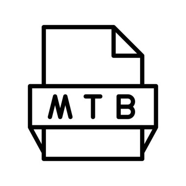 Mtb Taslak Vektör Simgesi Tasarımı