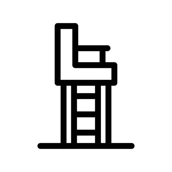 Lifeguard Chair Disline Vector Icon Desig — Stock vektor
