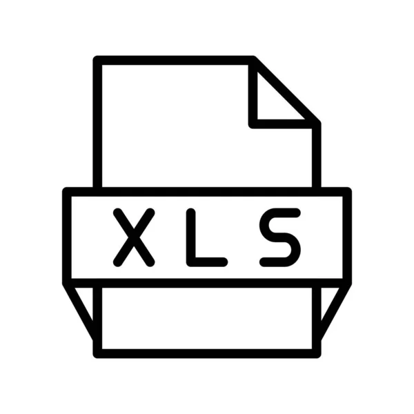 Xls Outline Vector Icon Desig — Stockový vektor