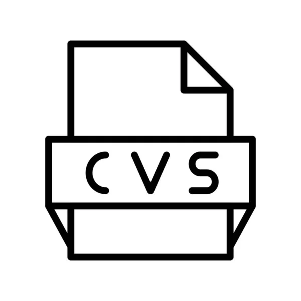 Diseño Del Icono Del Vector Contorno Cvs — Archivo Imágenes Vectoriales