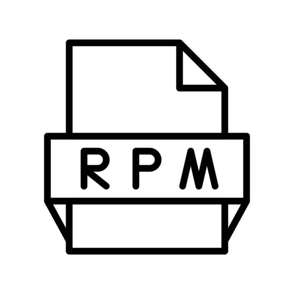 Rpm Outline Icona Vettoriale Desig — Vettoriale Stock