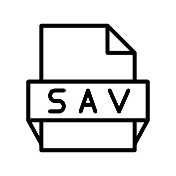Sav Esquema Vector Icono Desig — Archivo Imágenes Vectoriales