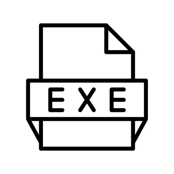 Exe Esquema Vector Icono Desig — Archivo Imágenes Vectoriales