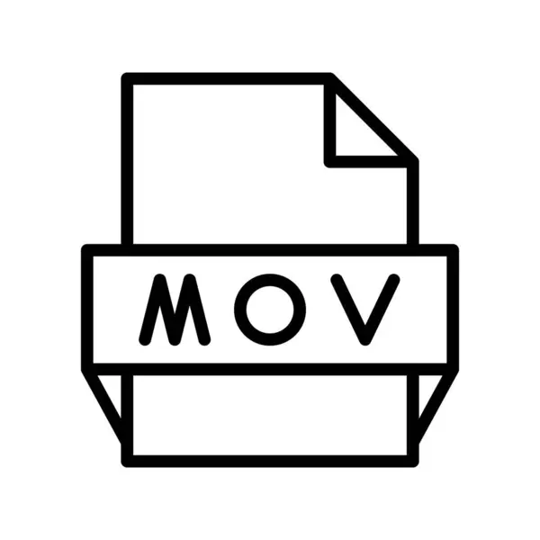 Mov Esquema Vector Icono Desig — Vector de stock
