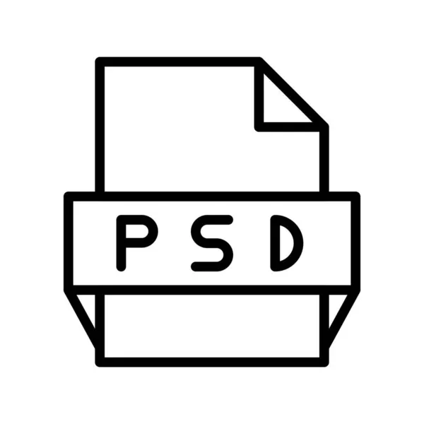 Psd Esquema Vector Icono Desig — Archivo Imágenes Vectoriales