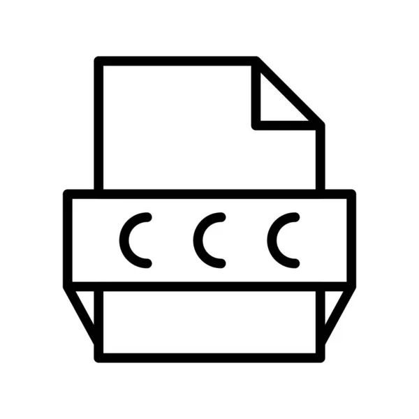 Ccc Esquema Vector Icono Desig — Vector de stock