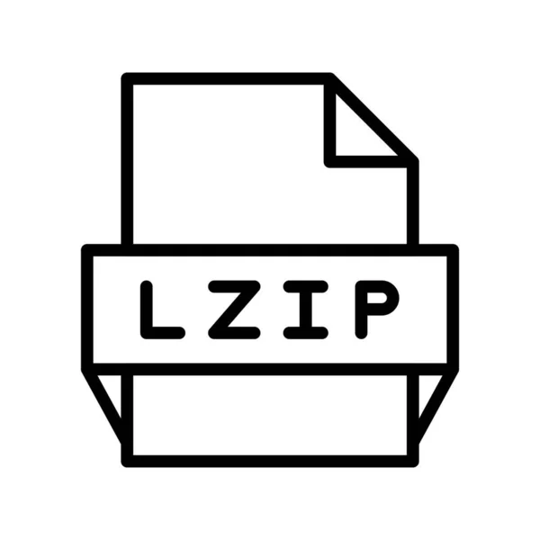 Περίγραμμα Lzip Vector Icon Desig — Διανυσματικό Αρχείο