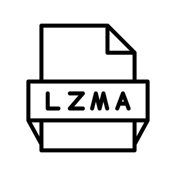 Lzma Outline Vector Icon Desig — Vector de stock