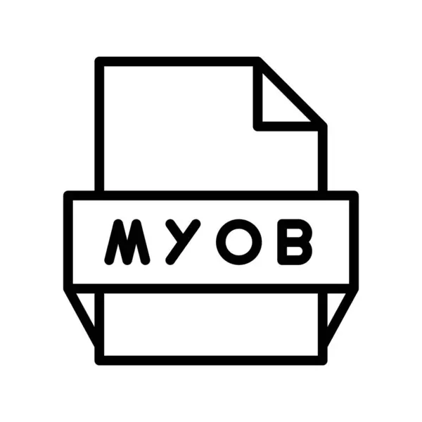Myob Outline Vector Icon Desig — Vector de stock
