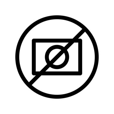 Kamera Dış Hattı Vektör Simgesi Tasarımı Yok