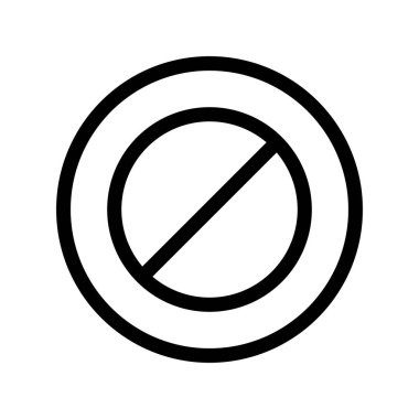 Yasaklama Ana Hattı Vektör Simgesi Tasarımı