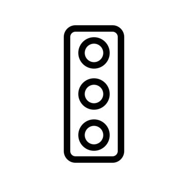 Trafik Işığı Taslak Vektör Simgesi Tasarımı