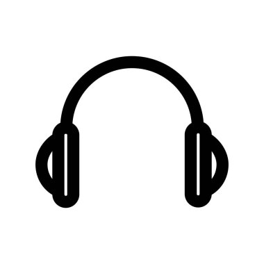 Kulaklık Hattı Vektör Simgesi Tasarımı