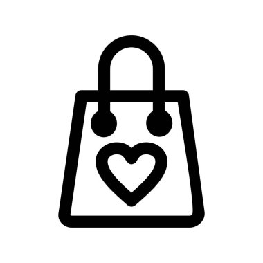 Alışveriş Torbası Özeti Vektör Simgesi Tasarımı