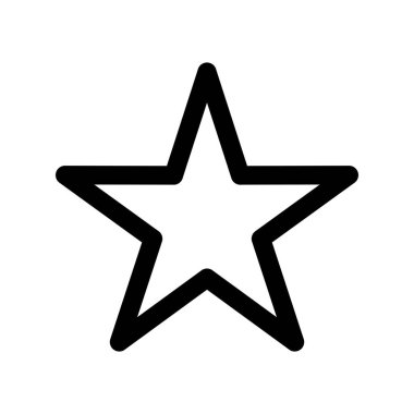 Yıldız Çizgisi Vektör Simgesi Tasarımı