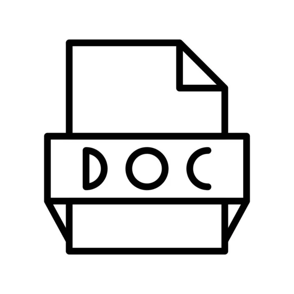 Doc Schets Vector Icon Desig — Stockvector