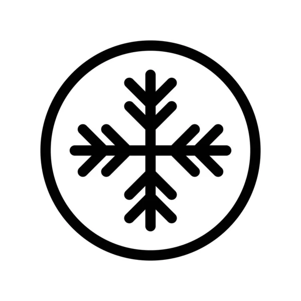 Snöflingans Kontur Vektor Icon Desig — Stock vektor