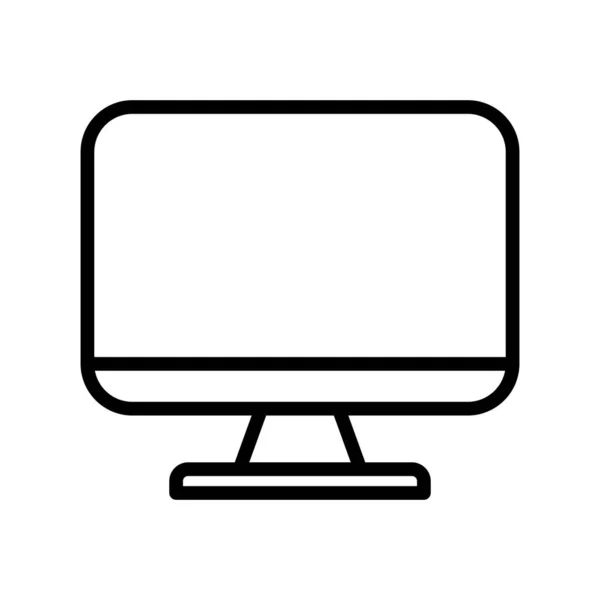 Lcd Outline Vector Icon Desig — Stockvector