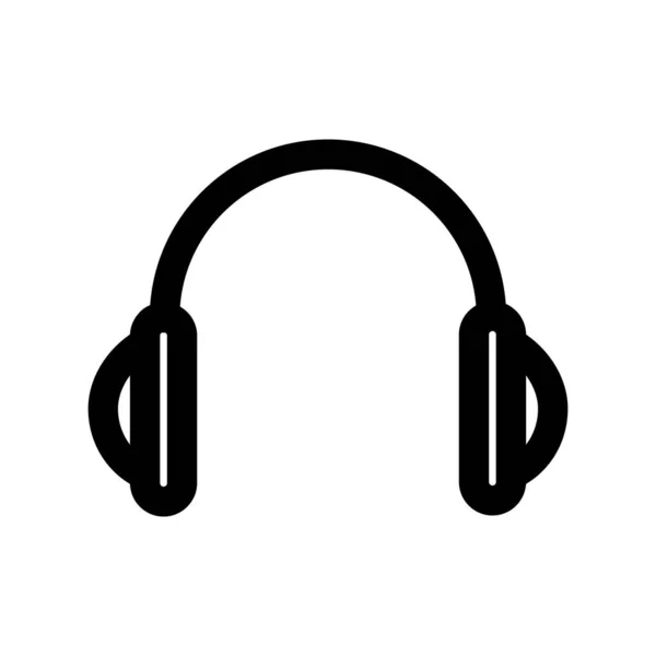 Περίγραμμα Ακουστικών Vector Icon Desig — Διανυσματικό Αρχείο