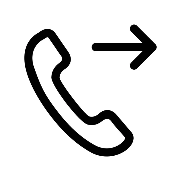 Outgoing Call Outline Vector Icon Desig — Archivo Imágenes Vectoriales